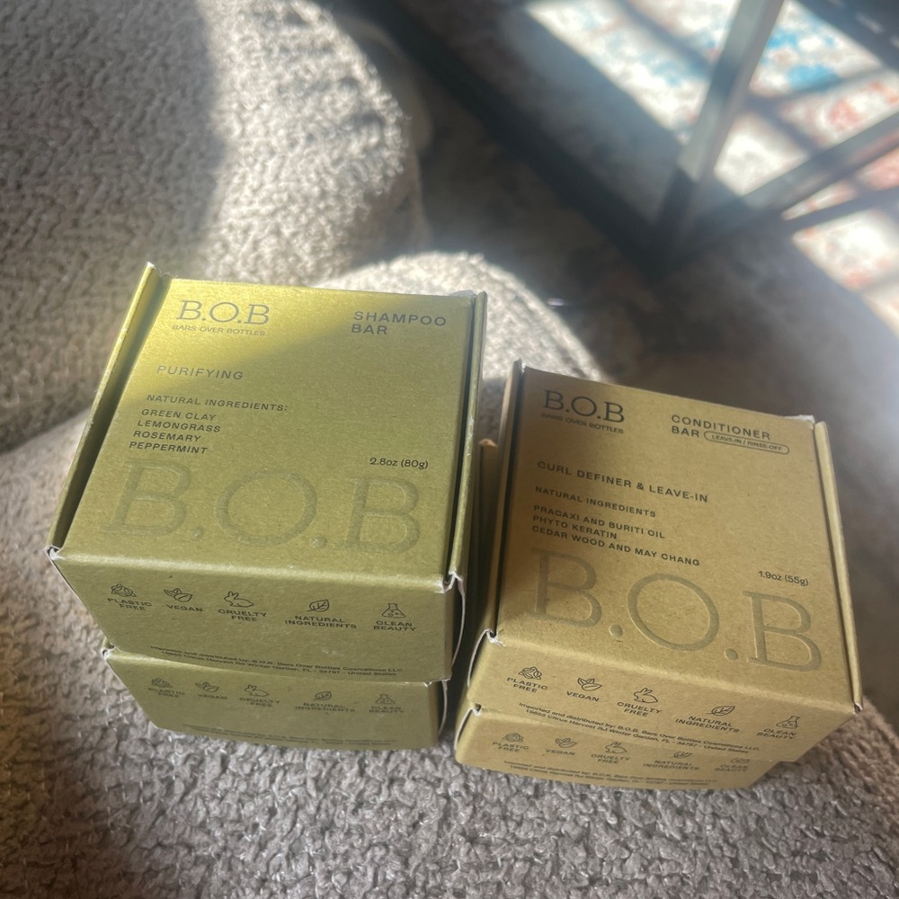 BOB shampoo and conditioner bars